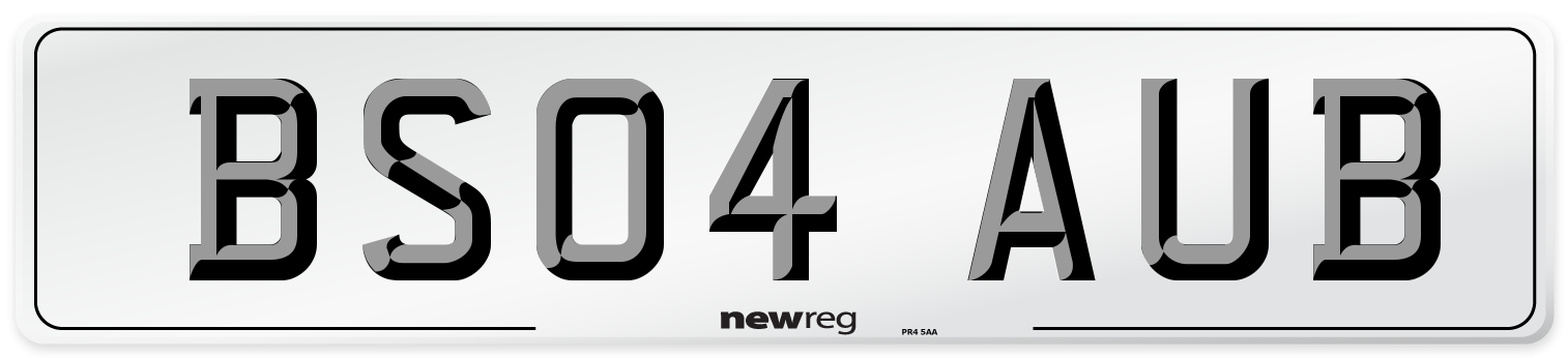 BS04 AUB Number Plate from New Reg
